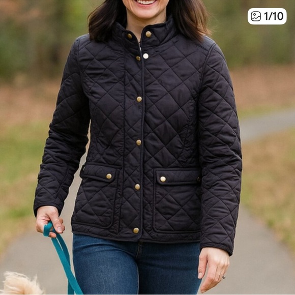 J Crew Navy quilted jacket size XS - Picture 10 of 11